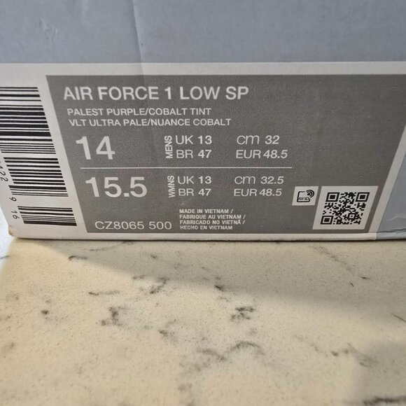 Nike NOCTA Air Force 1 Low SP Palest Purple CZ8065-500 MENS SIZE 14 NEW - Picture 12 of 12